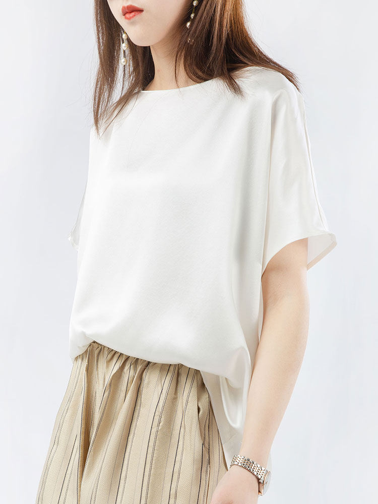 禁欲女神气质丝滑裸感she华高衬衫 丝念物语T恤