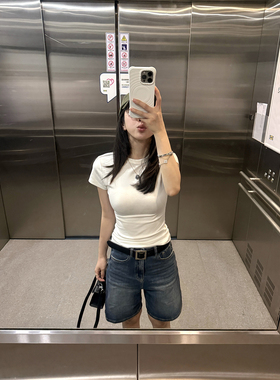 MOMENTHOME 休闲时尚百搭黑色方扣皮带女2025年夏季