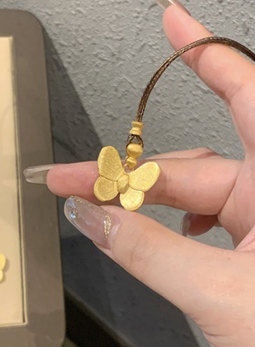 paula时序 拉丝小蝴蝶项链 R018