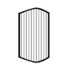 Installation-free explosion-proof folding arc fixed folding shower room partition sliding door dry and wet separation shower curtain for small apartment