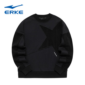 Hongxing Erke Pullover Couple Sweatshirt 2023 Autumn New Men and Women Corduroy Casual Sports Loose Star Sweatshirt