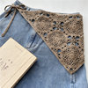Retro waist decorated crocheted triangle scarf butt curtain