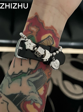 大只猪在家 原创爱是自由S925银串珠项链DIY手链珠子