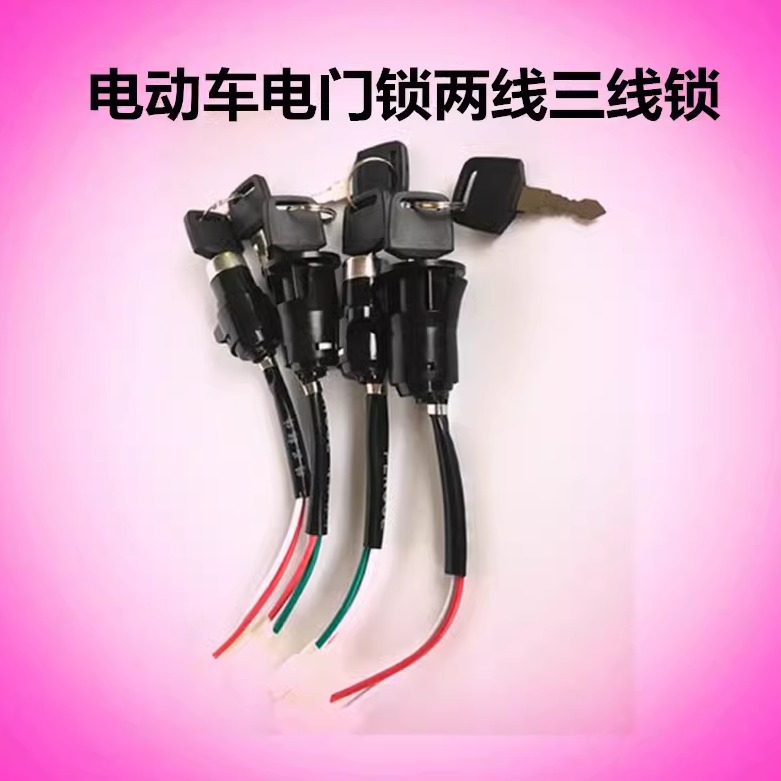 电动车电瓶车电门锁电源锁大头锁中头锁小头锁钥匙开关电摩通用 - 图1