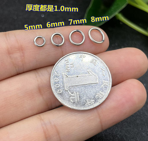 S925纯银复古做旧开口圈银圈活口圈做压襟耳环项链连接环DIY配件 - 图1