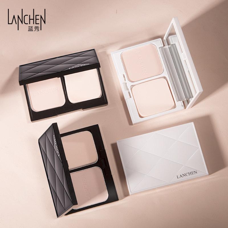 蓝秀光影细滑丝柔粉饼遮瑕控油定妆 蓝秀化妆品粉饼