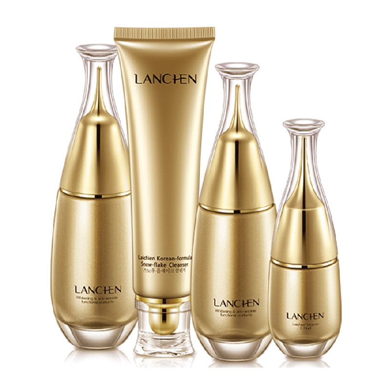 蓝秀莱倩雪花4件套护肤套装保湿女 蓝秀化妆品面部护理套装