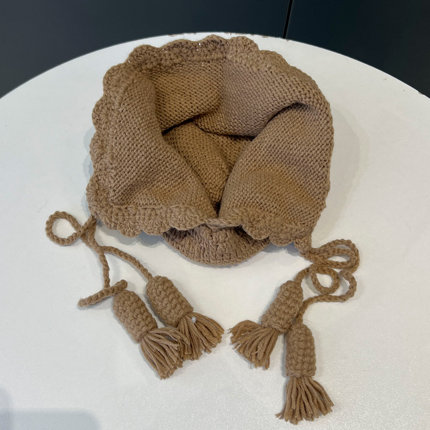 新款红色镂空针织帽子女秋冬旅行拍照显脸小包头帽流苏手工毛线帽,淘宝优惠券,粉丝福利购,淘宝优惠卷