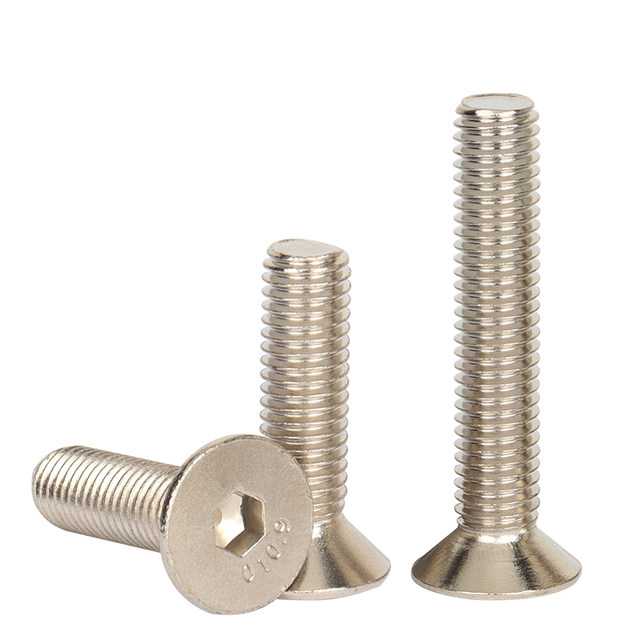10.9 grade nickel-plated countersunk head flat head hexagon screw