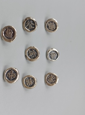 纯手工银纽扣小众设计手绳尾扣