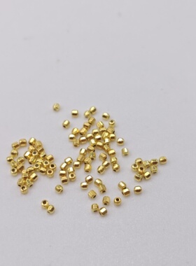 1.5mm芝麻珠925银芝麻珠大孔径芝麻珠手工编织蜡线手绳项链配件