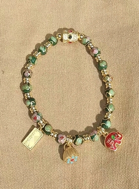 北京绿色景泰蓝潘家园手串莲蓬