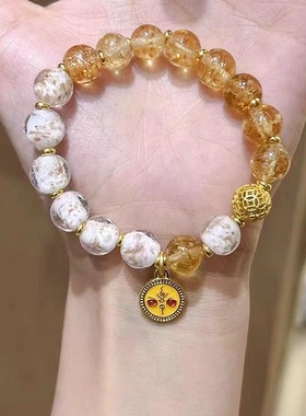 灵隐同款夜光香灰琉璃手串