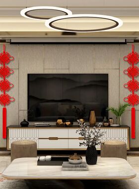 中国结挂件玄关平安节客厅大号高档乔迁新居卧室入户门上装饰红色
