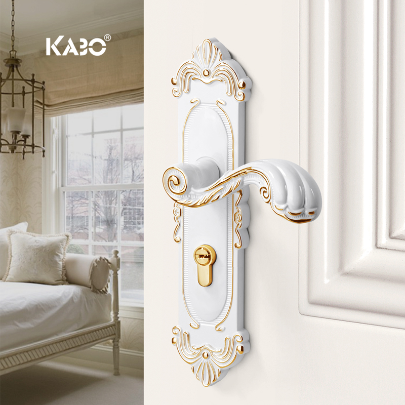 德国KABO门锁室内卧室欧式门锁静音家用现代简约实木房门锁具套装-图3
