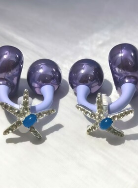明星同款闪亮钻扣蝴蝶结耳夹