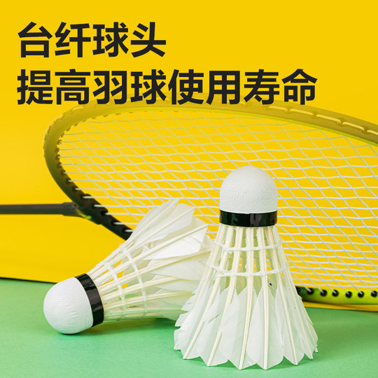 Angelite Deli F2202 Badminton-stabile, elastische, weiche, holzbeständige Gänsefedern, weiß, 12 Stück/Röhre