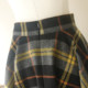 Autumn and winter plaid woolen skirt with large hem umbrella skirt