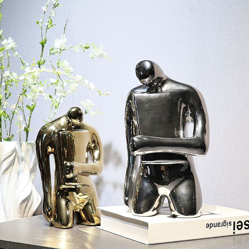 现代简约电视柜轻奢高档客厅酒柜装饰品陶瓷摆件书柜玄关家居乔迁 - 图1