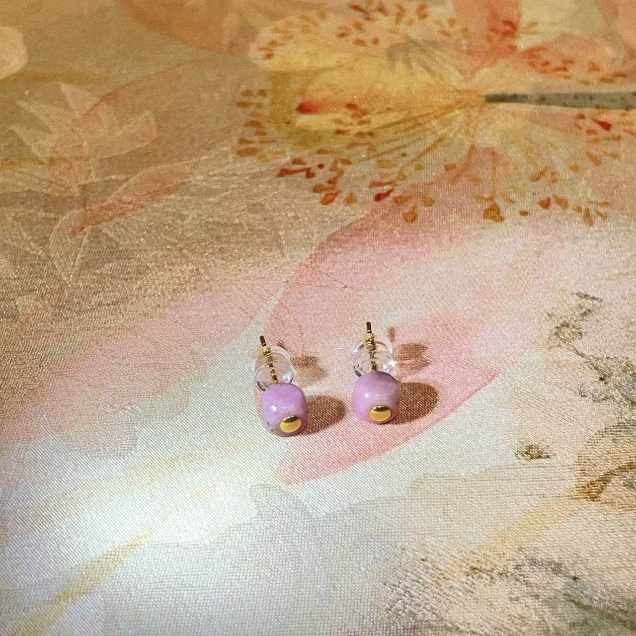 南非舒俱来樱花粉魔方耳钉S925（星思）g/AZB11596,淘宝优惠券,粉丝福利购,淘宝优惠卷