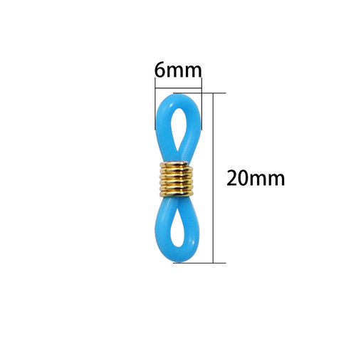20个眼镜链硅胶圈金属备用接扣配件眼镜链子手工DIY防滑圈眼镜绳 - 图3