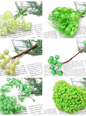 diy绿色小号手工发簪花芯配件