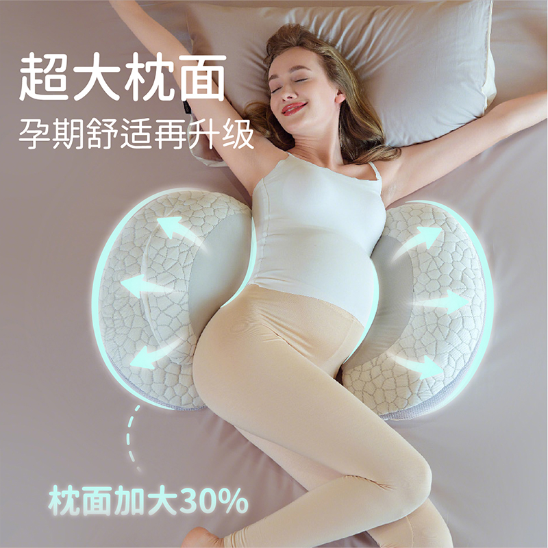 日本进口MUJIE孕妇枕护腰侧睡枕托腹u型侧卧抱枕孕期睡觉专用品 - 图1
