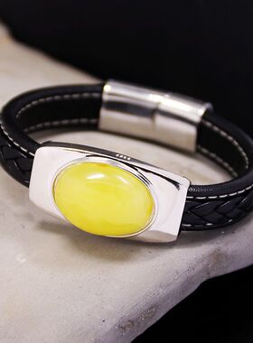 diys925空托男女镶嵌松石手镯