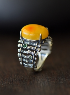 祈禧男女925银复古DIY镶嵌戒指托