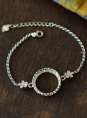 手链空托祈禧S925纯银镶嵌女款