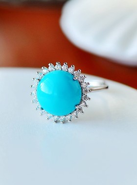 DIY镶嵌戒指空托S925纯银女款