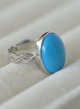 男女款S925纯银玉石镶嵌戒指空托