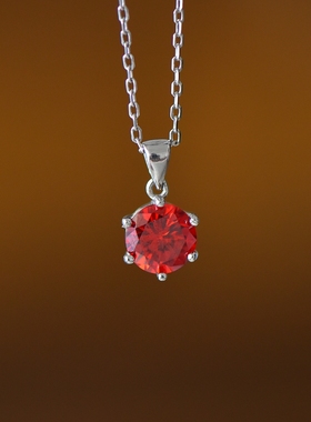 女款S925纯银六爪镶嵌托吊坠空托