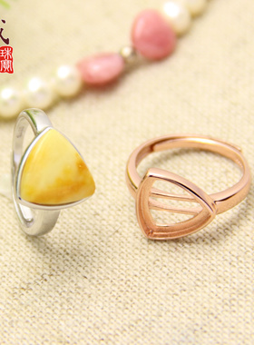 珠宝纯银戒指时尚简约三角形