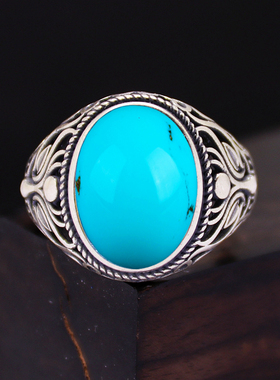 diy男女款兽面蜜蜡镶嵌戒指空托