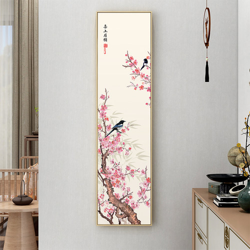 紫气东来挂画葡萄画新中式入户玄关装饰画客厅走廊过道吉祥墙壁画 - 图2