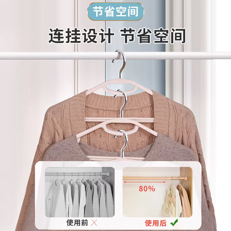 加粗加长大衣架家用挂衣无痕晾成人衣服架防肩角衣撑卧室收纳护衣