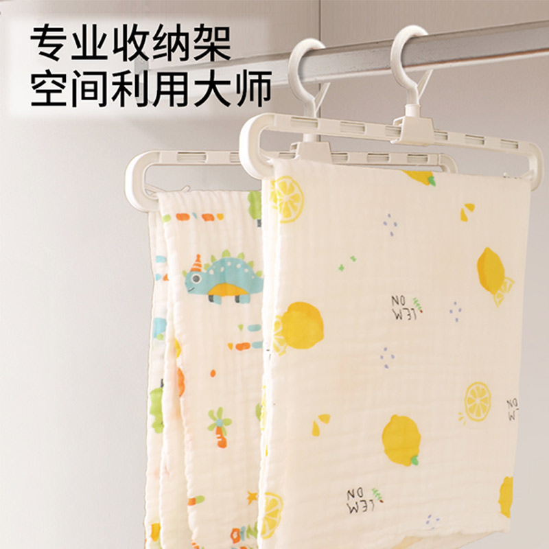 婴儿纱布浴巾大衣架专用伸缩阳台多功能家用晒床单被套加长枕头套