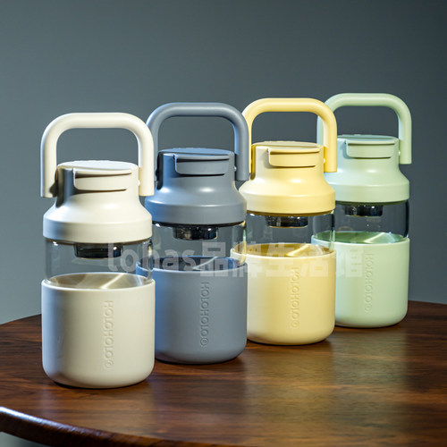 HOLOHOLO水杯子玻璃杯2025新款女茶水分离杯家用耐高温便携随手杯 - 图1