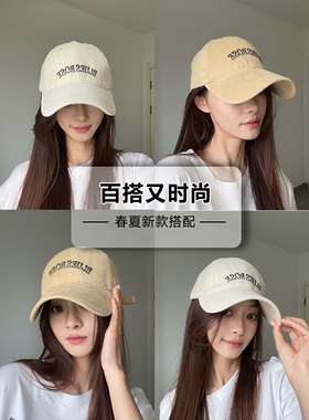 鸭舌帽男女大头围磨毛四季