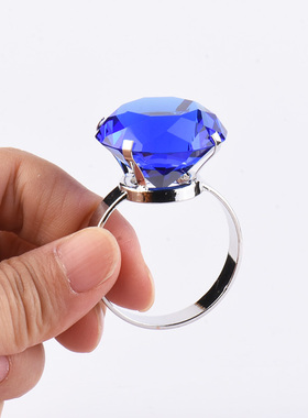 表白神器水晶超大钻戒玩具道具