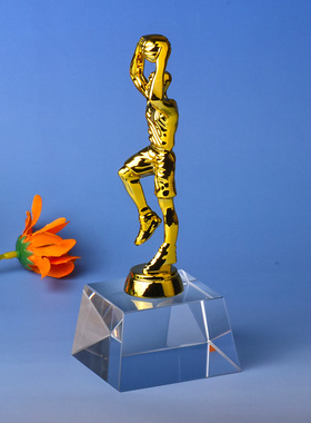 打篮球水晶摆金属小金人生日礼物
