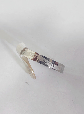 清仓处理 银色波浪罗马数字 不锈钢 戒指情侣指环简约时尚潮流