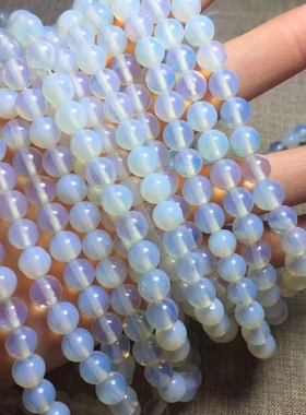蛋白石diy水晶半成品散珠