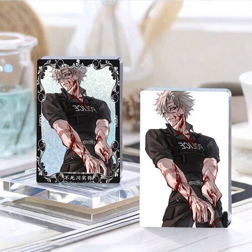 鬼灭之刃不死川实弥立牌流沙周边麻徽章亚克力砖学生礼物谷子套装 - 图1
