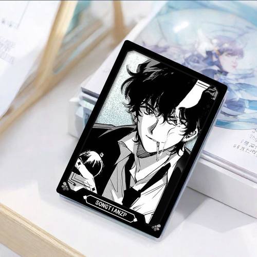 名侦探柯南松田阵平周边流沙麻将吧唧礼物亚克力徽章摆件 - 图1