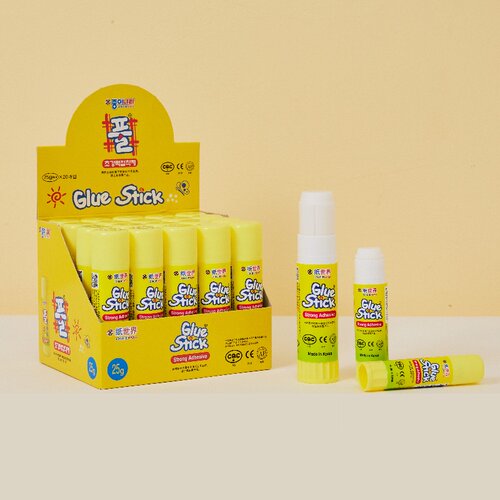 纸世界南韩固体胶8g/15g/25g/35克胶棒办公学生儿童手工粘贴胶水 - 图0