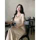 Swing collar dress minimalist ກະທັດຮັດເຫມາະ