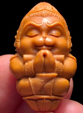 齐天大圣橄榄核三通文玩佛头