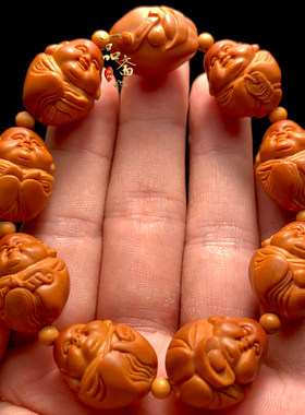 如意弥勒佛橄榄核手串多款